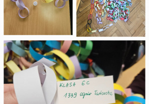 Szkolny Konkurs Miedzyklasowy na Świąteczny Łańcuch.