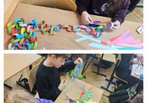 Szkolny Konkurs Miedzyklasowy na Świąteczny Łańcuch.