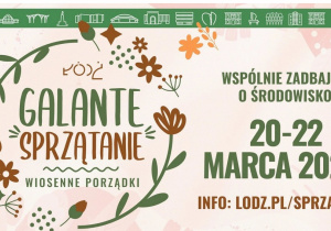 Grafika informująca o akcji Galante sprzątanie.